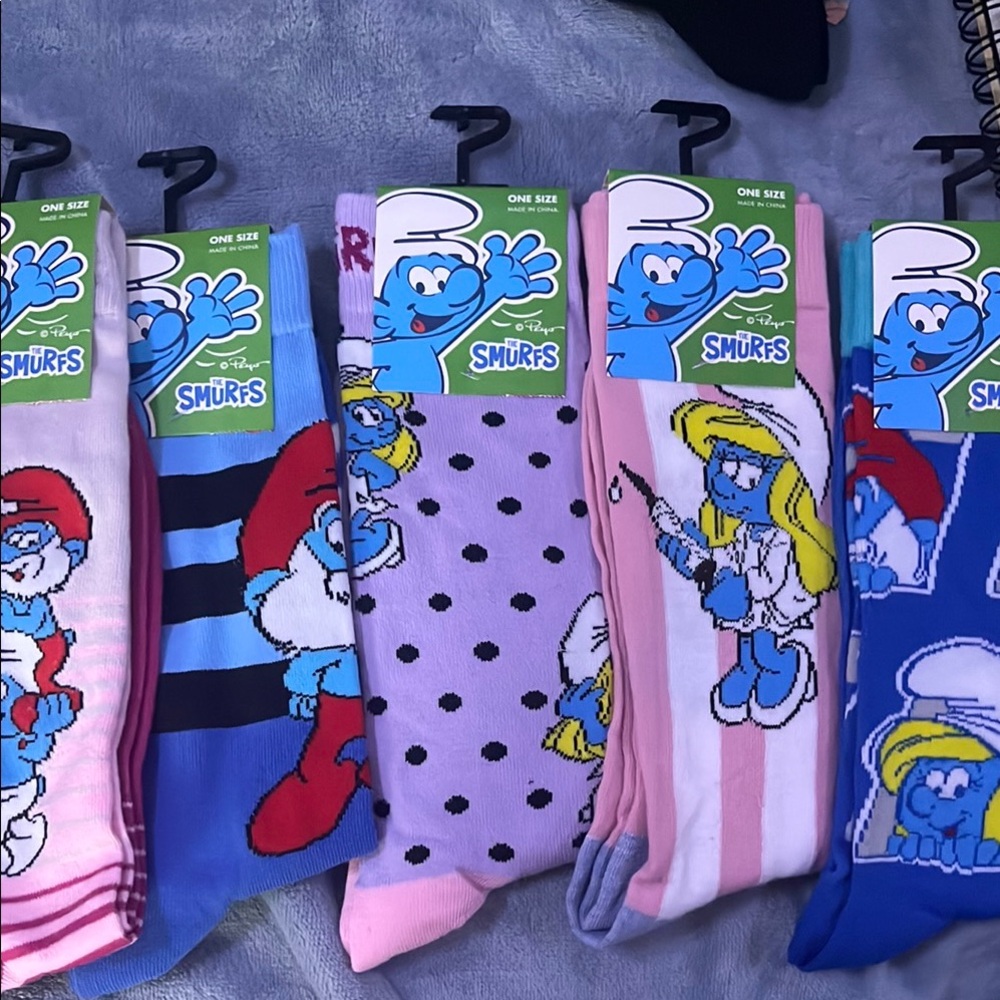 Smurfs Themed Women's Socks Set - Multicolor - Picture 1 of 9